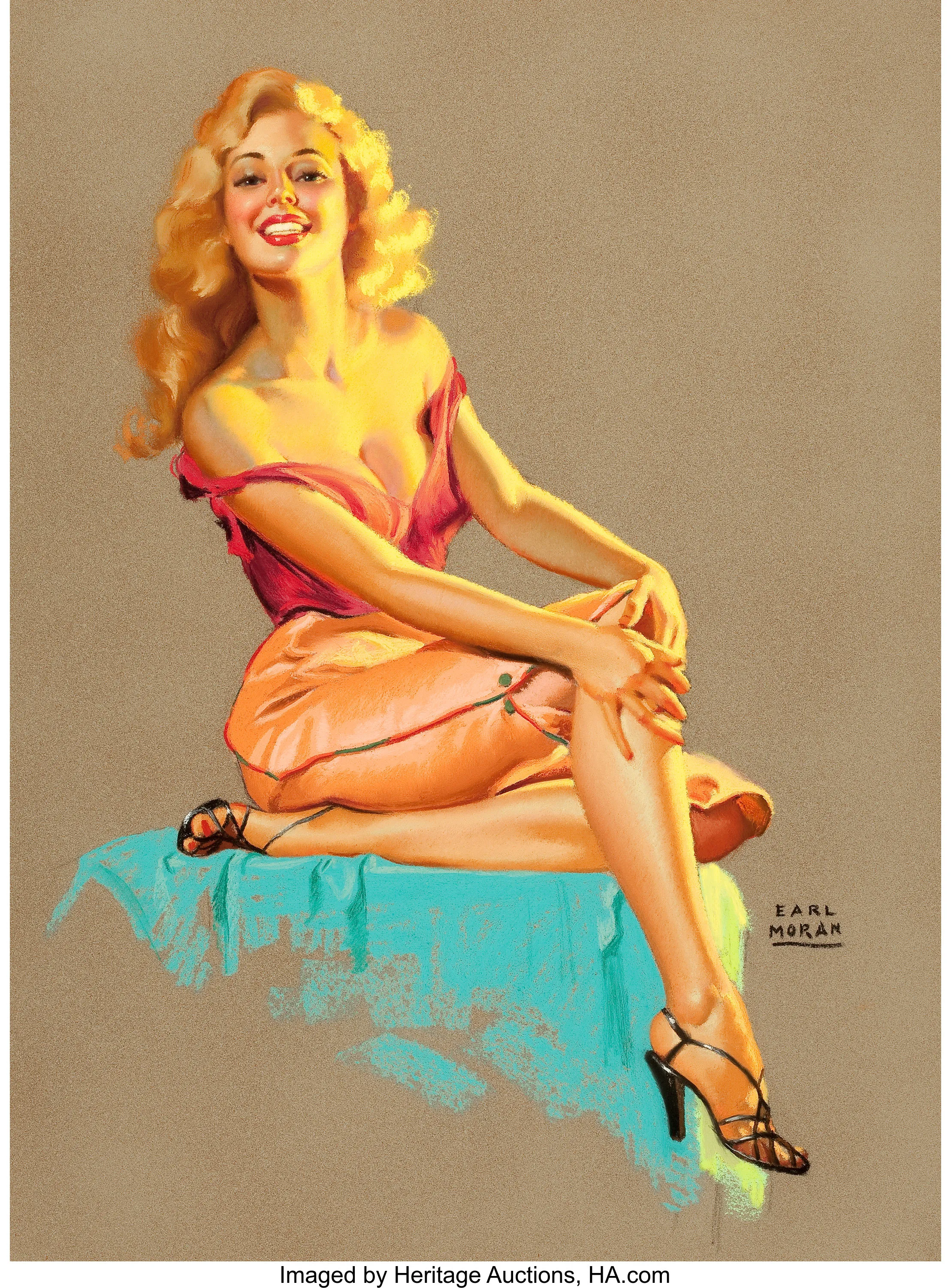 marilyn monroe pin-up painting by earl moran
