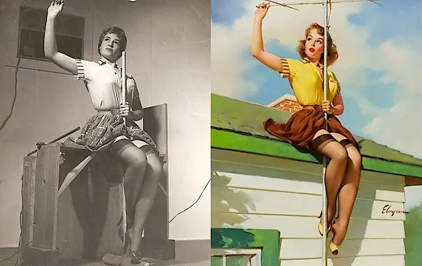 pin-up painting by gil elvgren