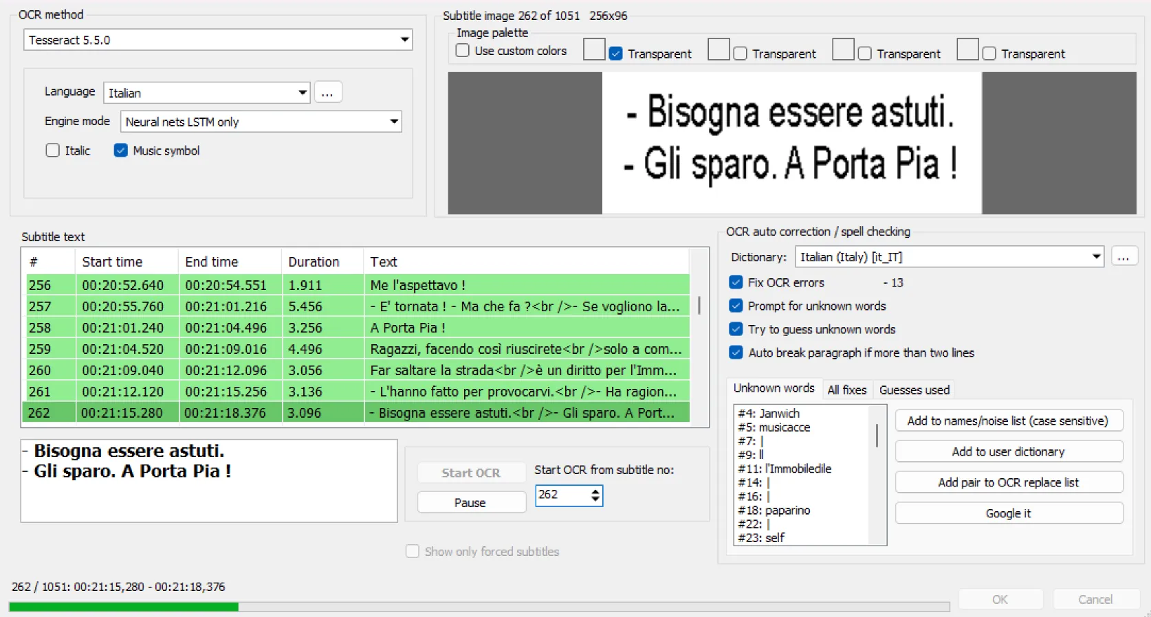 subtitle editing process