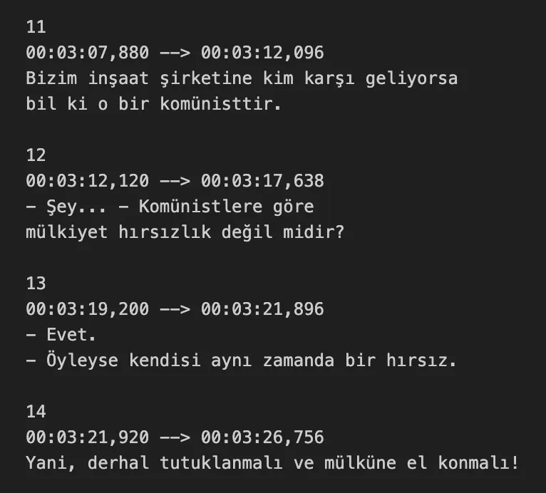 turkish subtitles in srt format