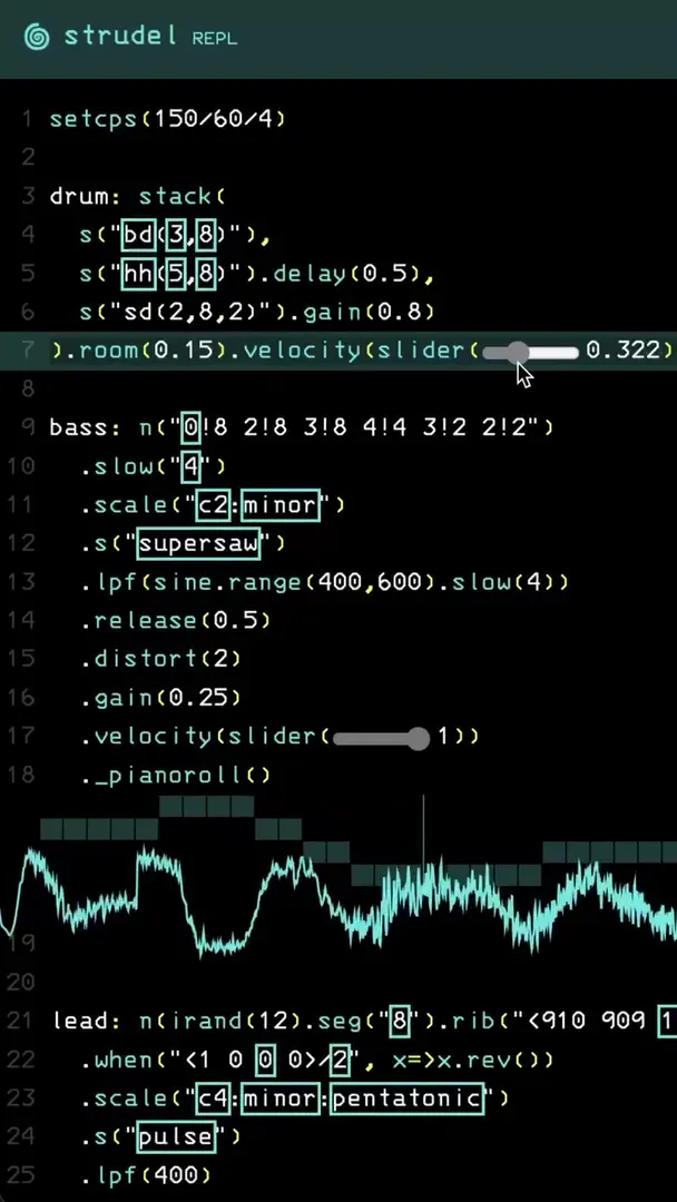 live coding voodoo child in strudel